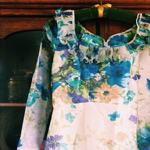 Watercolor vintage dress